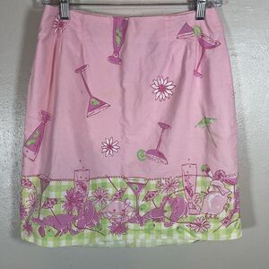 Women’s Lilly Pulitzer Skirt Pink Martini Time Size 10 - See Description